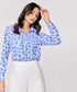 Chiffon Printed Long Sleeve Shirt Top